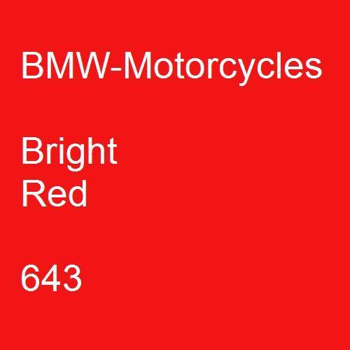 BMW-Motorcycles, Bright Red, 643.